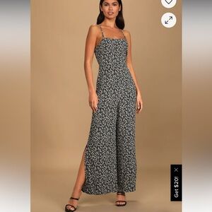Day Adventures Black Floral Print Wide-Leg Jumpsuit
Lulus